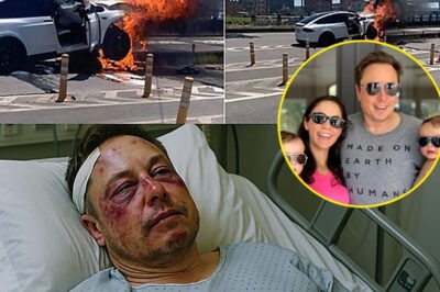 BREAKING: Elon Musk’s Tesla Model X catches fire after collision with fuel truck — Incident occurs just hours after he attended a private birthday party — Dashcam footage shows he was…