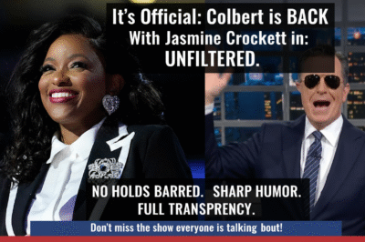 It’s official: Stephen Colbert is back, and this time, he’s in control. After CBS let him go, Colbert has joined forces with political powerhouse Jasmine Crockett for Unfiltered, a show that promises no holds barred commentary, sharp humor, and full transparency. The duo has already taken the media world by storm, with viewers praising their raw chemistry and unapologetic style. It’s the kind of unfiltered content that networks can’t afford to ignore—and some are even questioning why CBS ever let him go in the first place. This is the show everyone will be talking about. Don’t miss out…  