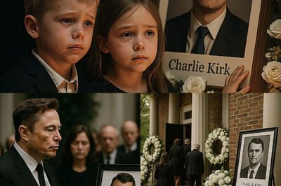 BREAKING NEWS: Elon Musk was left speechless as he witnessed Charlie Kirk’s two young children standing before their father’s portrait, innocently calling out “Daddy,” unaware of the painful truth hidden behind the glow of countless candles. The funeral hall was bathed in flickering light and filled with muffled sobs. In their childlike innocence, the little ones rushed toward the portrait as if their father were still present among them. That tender moment moved everyone in the room to tears. But it was the scene that followed which truly cast the entire gathering into silence, broken only by uncontrollable weeping…