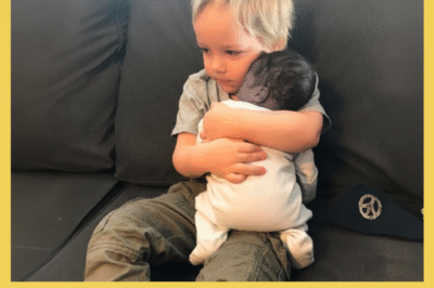 The stillborn baby was placed in his older brothers arms, seconds later, a cry echoes loudly! 