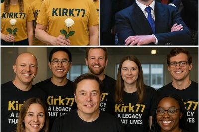 MEMORIAL SHIRT: Elon Musk Drops Powerful Tribute for Charlie Kirk  Every Tesla & SpaceX employee will wear a bold tee with “Kirk77: A Legacy That Lives.” Musk calls it a vow — a promise to carry Kirk’s fire, fight, and fearless spirit forward…