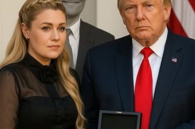 A Moment of Honor, A Lifetime of Legacy – On what would have been Charlie Kirk’s 32nd birthday, the nation watched in solemn silence as President Donald Trump posthumously awarded him the Presidential Medal of Freedom — America’s highest civilian honor. Standing on stage, Erika Kirk accepted the medal on behalf of her late husband, her hands trembling, her eyes filled with both pride and pain.