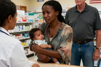 The poor Black mother cried because she didn’t have enough money to buy medicine for her child — then the billionaire standing behind her said, “Come with me…”