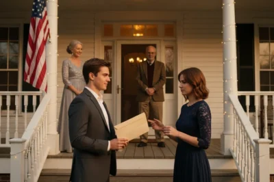 At my dad’s retirement party in the American suburbs, my stepmother raised her glass: “Pack your things!” — The whole family nodded, I said “I understand” and walked into the cold — They celebrated until morning; at 9:47 a.m., the doorbell rang and a file made the entire house sit up straight and read every line…