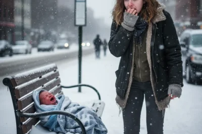 I’M AN EXHAUSTED SINGLE MOTHER WORKING AS A CLEANER. ON MY WAY HOME, I FOUND AN ABANDONED NEWBORN BABY AT A COLD BUS STOP. I TOOK THE BABY TO SAFETY. DAYS LATER, I FOUND OUT THE BABY’S IDENTITY, AND WHAT HAPPENED NEXT CHANGED EVERYTHING FOREVER…