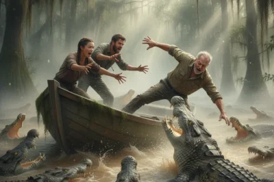 “It’s time for you to meet the crocodiles, Dad!” — my daughter-in-law sneered before pushing me into the Amazon River during our trip.