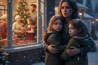 Everyone Was Celebrating Inside — While She and Her Children Stood Outside in the Cold…