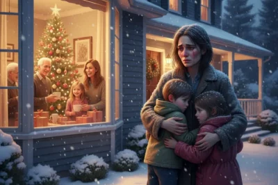 Everyone Was Celebrating Inside — While She and Her Children Stood Outside in the Cold…