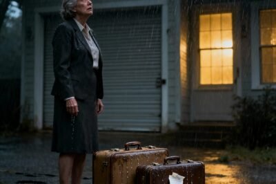 The taxi hadn’t even stopped when I saw them—three suitcases slumped on my porch steps, drinking in a Missouri downpour.