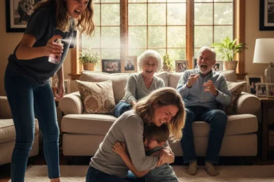 After my sister sprayed perfume into my son’s eyes, Mom laughed and said, “If he’s blind now, maybe he won’t realize he’s a burden.” Dad added, “At least he smells good now.”…