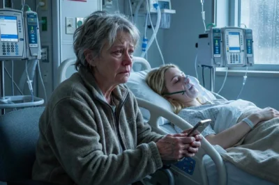 The jet lag hit me the second I stepped off the elevator— but nothing prepared me for the sight waiting in ICU Room 412.