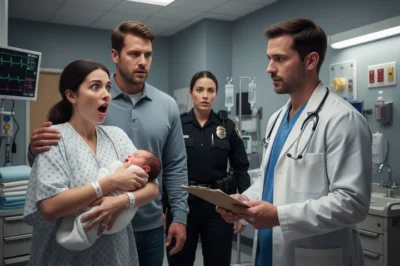My husband stared at our newborn baby and said, “We need a DNA test right now.” The whole room went silent. “He’s too handsome to be mine,” he joked with a smirk. But when the results came back, the doctor’s smile vanished. He looked at me… then at my husband… and said, “We need to call security. Right now.”