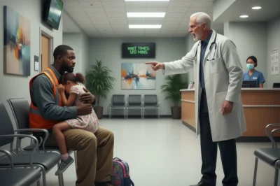 A racist doctor refused to treat my sick daughter because of my appearance and dark skin — but when I came back wearing a suit, everything changed, and I made him regret it…