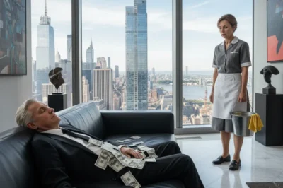 A wealthy CEO pretended to fall asleep on a pile of cash to test his poor Black maid — and then he was stunned by what she did next…