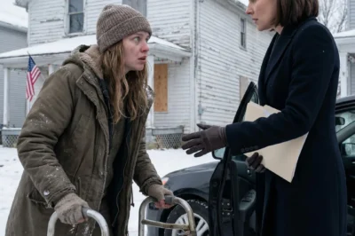 The clang of the dumpster lid echoed down the empty alley—one of those cold, metallic sounds that makes you flinch even when you’re already at rock bottom. I was elbow-deep in someone else’s discarded life when a pair of expensive heels stopped behind me.