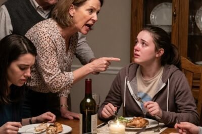 My mother didn’t just raise her voice that night. She slammed her hand on the table so hard the spoons jumped.