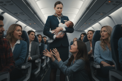 I was carrying my three-month-old baby on a flight home to reunite with my husband when the flight attendant announced the plane was over capacity.