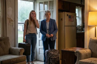 They landed in Portland just before dusk—sunburned, smiling, rolling their matching pink suitcases down the walkway like two people who assumed the world would always rearrange itself around their comfort.