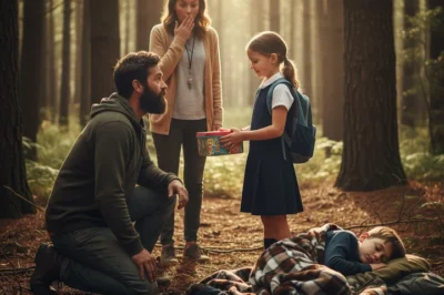 She thought her student was skipping lunch—until she found her in the forest feeding her homeless father and gravely ill brother, revealing a story of love, survival, and quiet courage.