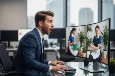 The company head arranged a test for the cleaning lady by leaving a wallet on the table