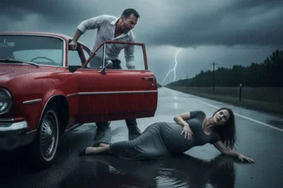 A husband kicked his pregnant wife out of his brand-new car, saying, “It’s new — don’t bring me any more bad luck.” Her response made him deeply regret it…