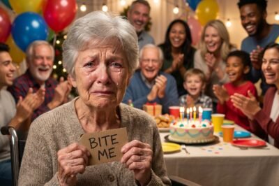 “At My ‘Birthday Celebration,’ My Daughter-in-Law Mocked Me with a Dog Collar That Read ‘BITE ME’ in Front of All Her Friends, While My Own Son Just Grinned