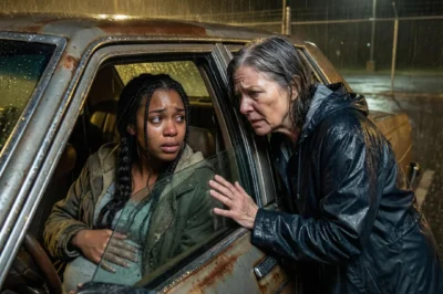 The fogged-up window was the first thing I saw—then the outline of her face behind it.