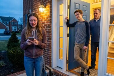 My father stood blocking the doorway, his face empty of emotion. “This house has no daughter. Leave.” Behind him, my brother grinned, swinging the keys to my old room like a trophy.