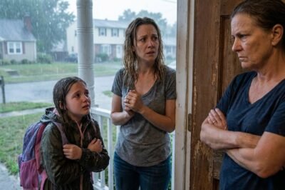 My 11-year-old daughter stood at the door, soaked in the rain.