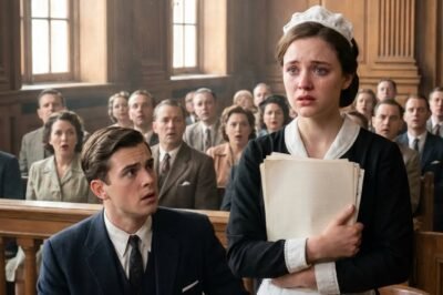 **“I’M GOING TO DEFEND HIM.”  THE LAWYER VANISHED. THE BILLIONAIRE STOOD ALONE. AND THE HOUSEKEEPER NO ONE EVEN SAW… STEPPED FORWARD.**