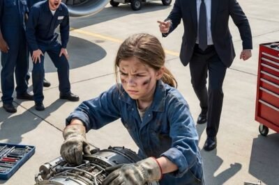 “IF YOU PERMIT… I WILL FIX IT.” ENGINEERS FAILED FOR 6 HOURS. A HOMELESS GIRL WALKED IN—AND THE BILLIONAIRE SAID, “LET HER.” WHAT SHE DID NEXT SHOOK THE ENTIRE HANGAR.