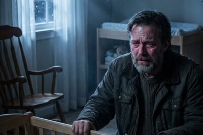 THE BABY WAS SCREAMING UPSTAIRS— AND THEN THE CRYING STOPPED.