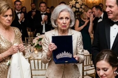 AT MY DAUGHTER’S WEDDING, HER MOTHER-IN-LAW GAVE HER A HOUSEWORK OUTFIT. MY SON-IN-LAW LAUGHED AND SAID, “PERFECT, SHE’LL NEED IT AT HOME.” MY DAUGHTER CRIED. I STOOD UP AND SAID, “NOW OPEN MY GIFT.” WHEN THEY SAW WHAT WAS INSIDE, THE ENTIRE BALLROOM WENT SILENT.