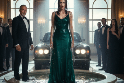 **“SHE COULDN’T EVEN GET A DATE,” MY DAD SHOUTED—  THEN HE SHOVED ME INTO THE FOUNTAIN. THE GUESTS CHEERED. SOAKING WET, I SAID, “DON’T FORGET THIS MOMENT.” TWENTY MINUTES LATER, HEADLIGHTS CUT THROUGH THE COURTYARD… AND EVERY FACE WENT WHITE.**