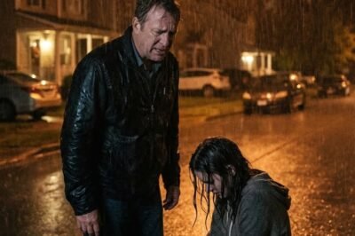 **I FOUND MY DAUGHTER KNEELING IN THE RAIN,  PUNISHED FOR BUYING A DRESS. MINUTES LATER I KICKED OPEN THEIR DOOR AND SAID FIVE WORDS THEY WILL NEVER FORGET.**