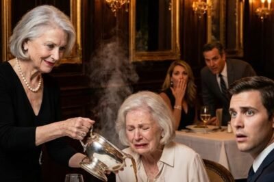 At dinner, my son’s mother-in-law threw hot soup in my face and smiled: “That’s what you deserve!…  The soup hit Margaret Hayes before the words did.  Boiling, stinging, sliding down her cheek in a humiliating stream as the restaurant lights in Houston reflected off the droplets. Across the table, Linda Mercer—her son’s mother-in-law—smiled with a satisfaction that felt rehearsed.  “That’s what you deserve,” Linda said, loud enough for nearby diners to glance over.  Margaret froze. Her fingers trembled around the napkin as she dabbed the burning liquid from her face. But the real burn came from her son, Daniel, sitting stiffly beside Linda. He didn’t move, didn’t protest… didn’t even look angry. He simply looked embarrassed—of his own mother.  “Mom,” he muttered, voice cold, “you really should stop causing problems.”  Causing problems. After everything she’d sacrificed?  Margaret swallowed her tears. Years ago, Daniel used to call her every night after work, always asking if she’d eaten, if she needed anything. He used to take her arm when stepping off sidewalks, telling her she walked too fast for a “tiny mom.”  Then he married Emily Mercer—and everything changed. Plans canceled. Calls ignored. Excuses layered upon excuses. And Linda, always hovering, always whispering, always inserting herself as if she were the rightful mother.  The shift had been slow at first… then suddenly, hostile.  Tonight was the confirmation. The final slap.  Margaret rose from her chair calmly, ignoring the stares. Without a word, she reached into her bag, found her phone, and stepped outside into the warm Texas night. Her cheek throbbed, but her mind was sharp—sharper than it had been in months.  She dialed a number she had prayed she would never use.  A man answered on the second ring. “Are you sure?” he asked.  Margaret looked back through the restaurant windows. Daniel was laughing nervously now, trying to smooth over the scene. Linda was waving her hands dramatically, spinning her own version of events. Emily was avoiding eye contact altogether.  They had erased her. Quietly, intentionally, confidently.  “Yes,” Margaret said. “It’s time.”  She ended the call. The air felt heavier, but her steps felt lighter as she walked toward her car.  She had spent months gathering information, watching patterns, noticing inconsistencies in the Mercers’ businesses and finances—things no one else cared to see. They underestimated her.  And the underestimated are always the most dangerous.  As Margaret drove away, her phone buzzed. A message from the man she’d called: “It begins in the morning.”  Margaret exhaled.  Tomorrow would be the first domino.  And none of them—not Daniel, not Emily, not Linda—had any idea what was coming.  By sunrise, Houston was already humming with heat, but Margaret’s phone was cold in her hand as the notifications poured in.  IRS inquiry initiated. Bank accounts flagged for discrepancies. Fraud division requesting interviews.  Her friend, David Collins—a forensic auditor she’d met years ago volunteering at a literacy center—was efficient, almost surgical. He had warned her that if she ever chose to expose the Mercers’ hidden dealings, the fallout would be immediate.  Immediate was an understatement.  By 10 a.m., Daniel had called her eight times. She didn’t answer.  She sat at her kitchen table sipping coffee, her cheek still tender from the soup incident. She didn’t feel triumphant. She felt… at peace. This wasn’t revenge. This was truth, finally unshielded.  Midday, a desperate knock rattled her door.  Daniel.  His usually polished appearance was gone—tie crooked, hair disheveled, fear written across his face.  “Mom,” he said breathlessly, “something’s wrong. The IRS came to the house. The bank froze Emily’s account. They’re saying the company is under investigation. Mom… I don’t understand what’s happening.”  For a moment, Margaret almost softened. But then she remembered his voice last month, in the voice note he accidentally sent her—the one meant for Linda:  “You’re more of a mother to me than she ever was.”  That sentence had broken something inside her that could never be repaired.  She stepped aside without inviting him in. “All of this,” she said quietly, “was built on lies. Lies you chose not to see.”  Daniel shook his head violently. “No, Mom—Linda and Emily aren’t criminals. The accounts are just… complicated. These accusations could ruin us!”  Margaret met his eyes calmly. “Then you should ask the woman you replaced me with to fix it.”  Daniel blinked rapidly, stunned. “Mom… are you saying you—”  Before he could finish, another car screeched to a stop. Linda stumbled out, face pale, makeup smeared, no trace of her usual arrogance.  “You!” she screeched at Margaret. “You set us up! You want to destroy us!”  Margaret simply folded her arms.  “No,” she said. “I just stopped protecting you from the consequences of your actions.”  Linda’s face crumpled. Daniel turned toward his mother-in-law, momentarily realizing—for the first time—that perhaps he had aligned himself with the wrong woman.  Behind them, another car arrived: federal agents stepping out.  Linda’s knees buckled.  And Daniel looked at his real mother with a fear he had never shown before.  The investigation dragged on for weeks, unraveling the Mercer family’s empire thread by thread. Fraudulent invoices. Misreported income. A shell company registered under Daniel’s name—though managed solely by Linda. A series of “donations” that were anything but charitable.  Emily broke down first, admitting she had never understood the financial world she married into. Linda had orchestrated everything; Emily had simply followed.  Daniel’s world collapsed next. The businesses he believed he owned were seized for examination. His credit, frozen. His reputation, questioned. His marriage, strained beyond repair.  But Margaret stayed out of it. She answered no calls. She opened no doors. She simply lived her quiet life—gardening, reading, volunteering—finally feeling the weight of years lift off her shoulders.  One rainy afternoon, she returned home to find Daniel sitting on her porch, soaked through.  He stood as she approached. “Mom… I’m sorry.”  His voice was raw. Sincere. Not rehearsed or influenced.  “I didn’t see what was happening,” he continued. “Linda—she twisted everything. She made me believe you were controlling. Jealous. She—” His voice cracked. “I let her turn me against you.”  Margaret set her umbrella down, studying him. The boy she’d raised was somewhere inside this man—but he had let himself be reshaped by someone else’s greed.  “You hurt me,” she said softly.  “I know,” Daniel whispered. “And I know you owe me nothing. But I’m here to take responsibility now. I want to fix my life. Without them. Without anyone manipulating me.”  He swallowed. “Can you… forgive me someday?”  Margaret exhaled slowly. The rain softened, tapping gently against the porch roof.  “Forgiveness,” she said, “is a path, not a moment. You can walk it if you choose.”  Daniel nodded, tears mixing with the rain.  Over the next months, he rebuilt. He took smaller jobs. Paid debts. Attended counseling. For the first time since his marriage, he made choices on his own—not Linda’s voice whispering in his ear.  Emily left the country to live with relatives. Linda faced charges. And life moved forward.  One bright afternoon, Margaret invited Daniel for coffee. It wasn’t a full reconciliation—but it was a beginning.  He smiled, genuinely this time.  “Thank you… for giving me a second chance,” he said.  Margaret looked at her son—the real him, finally emerging—and smiled.  “Everyone deserves the chance to grow,” she said.  And she meant it.  Share this story so more people remember that silence is not weakness—sometimes, it’s the strength that changes everything.