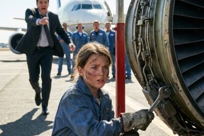 “If you’ll allow me… I’ll fix it myself.” Six Hours. A Dozen Engineers. Zero Answers. Then a barefoot girl stepped into the hangar—and the billionaire said, “Let her try.”