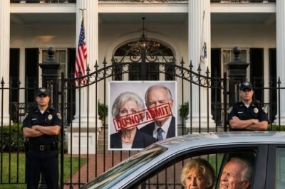 **On our daughter’s wedding day, we found a photo of us taped to the gate with a sign that read:  “DO NOT LET THESE TWO IN.” We turned around in silence. Three hours later, she learned her wedding ended the moment we left…**
