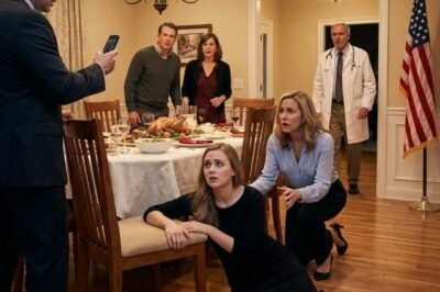 MY SISTER SHOVED ME OUT OF MY WHEELCHAIR AT THANKSGIVING. “STOP FAKING IT FOR ATTENTION,” SHE SCREAMED—WHILE EVERYONE LAUGHED. THEY DIDN’T KNOW MY DOCTOR WAS STANDING RIGHT BEHIND THEM… RECORDING.