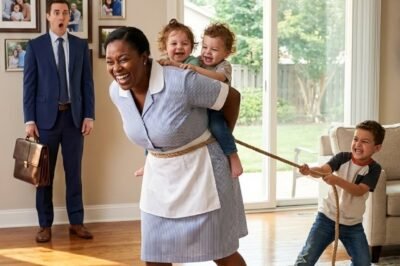 BILLIONAIRE ARRIVED HOME UNANNOUNCED AND SAW THE MAID WITH HIS TRIPLETS — WHAT HE SAW LEFT HIM STANDING IN THE DOORWAY, SHATTERED