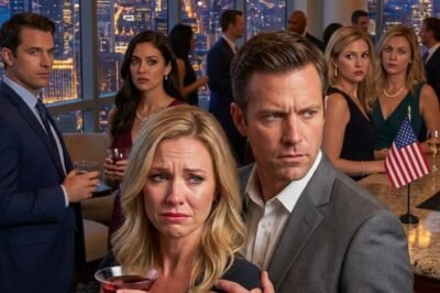 💔 He shoved me at his company party and snarled “Don’t touch me.”  His sister smirked — but when I said “Last one, actually,”