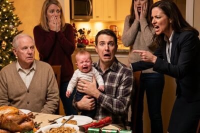 MY SISTER SLAPPED MY BABY AT CHRISTMAS DINNER — AND EVERYONE SAT THERE LIKE IT WAS NOTHING. BUT WHEN MY LAWYER WIFE STOOD UP, THE NIGHT TURNED INTO A LESSON MY SISTER WILL NEVER FORGET. SHE NEVER CAME BACK AFTER THAT.