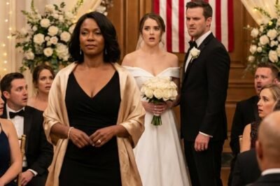 A BILLIONAIRE’S FIANCÉE TRIED TO HUMILIATE THE BLACK CLEANING WOMAN AT HER WEDDING — BUT THE MOMENT SHE ARRIVED, THE ROOM FORGOT HOW TO BREATHE