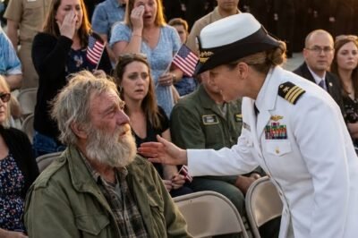 He showed up alone. Worn jacket. Shaking hands. One folded invitation.