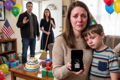 She Gave My Son a Broom at His Birthday Party. Smiled. And told him, “Go help your mother clean. That’s what you’re supposed to do.” I stayed silent—until he opened his last gift. That’s when her face went white.