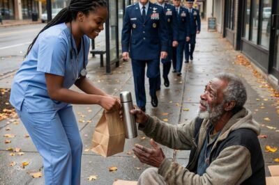 SHE SHARED HER LUNCH WITH A HOMELESS MAN EVERY MORNING—THEN THE PENTAGON KNOCKED ON HER DOOR.