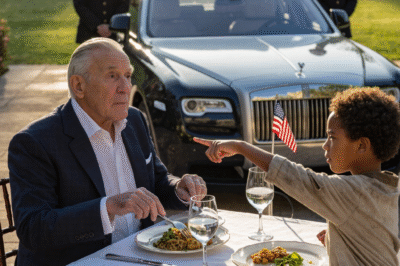 A Ragged Little Boy Screamed, “DON’T EAT THAT!”—And a Billionaire’s Hand Froze Mid-Air.  The café looked like money. White linen. Crystal glassware. Soft noon light bouncing off polished steel.