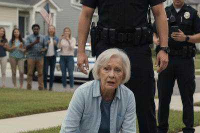 “PUT YOUR HANDS WHERE I CAN SEE THEM!” THEY DRAGGED A 72-YEAR-OLD WOMAN OFF HER OWN LAWN. THEN SHE SAID ONE NAME — AND EVERYTHING CHANGED.
