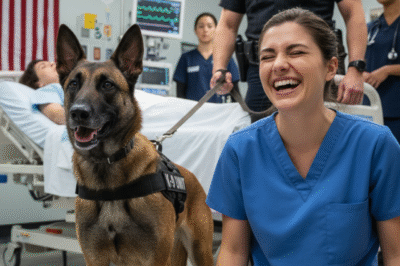 A BOMB DOG CHARGED INTO THE ER— AND SAT IN FRONT OF A ROOKIE NURSE. IT WASN’T A MISTAKE.