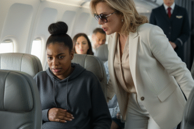 SHE SHOVED A SEVEN-MONTHS-PREGNANT WOMAN OUT OF 4A—AND THE CAPTAIN STOPPED THE PLANE MID-TAXI.